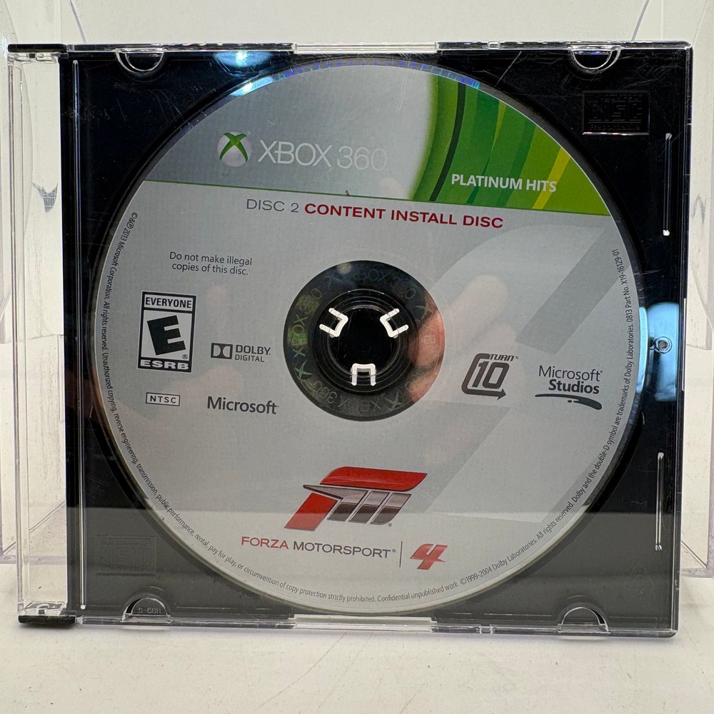 Forza Motorsport 4 Xbox 360 Disc 2 Content Install Disc Platinum Hits Microsoft‎